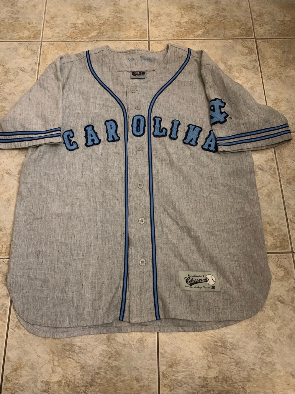 Vintage North Carolina Baseball Jersey size large